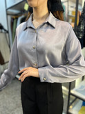 شومیز زنانه مدل پاپیون لخت و ریزشی کد 077