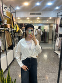 شومیز زنانه ترکیبی کراپ دار کد ۰۴۱