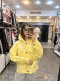 کت کلاهدار زنانه کتان فری سایز کد 023
