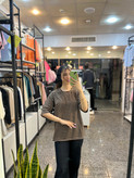 تیشرت باکسی زنانه مدل راه راه فری سایز کد 0109