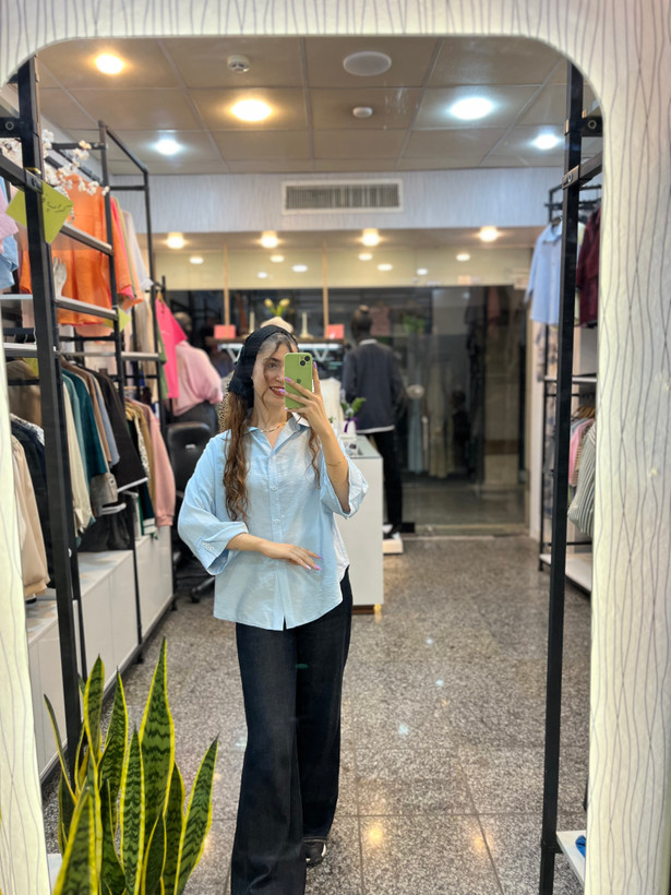شومیز پری زنانه مدل بیسیک فری سایز کد 0108