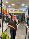 شومیز لنین زنانه مدل دوخت برجسته فری سایز کد ۰۱۰۷